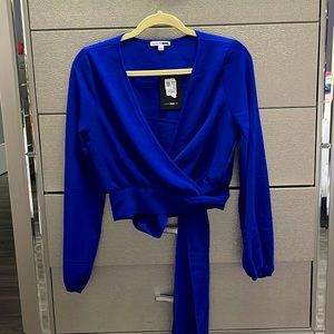 Royal blue blouse